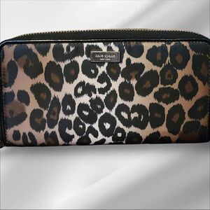 KATE SPADE Leopard Nylon zippy wallet